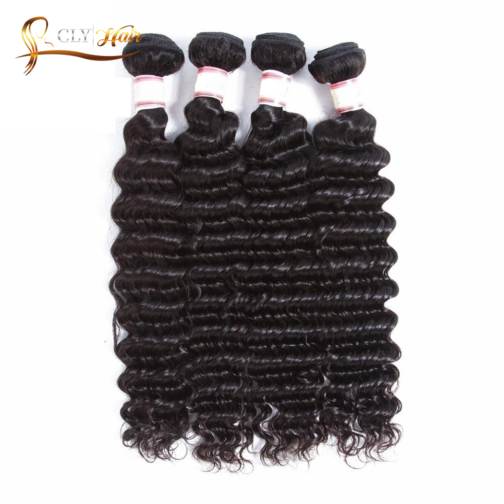 Cheveux Péruviens Deep Wave 4 boules avec Closure