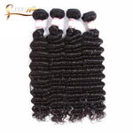Cheveux Péruviens Deep Wave 4 boules avec Closure