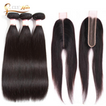 Cheveux Péruviens lisse 3 boules avec Closure Kim K 2x6