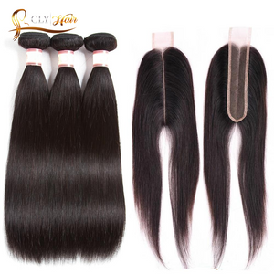 Cheveux Péruviens lisse 3 boules avec Closure Kim K 2x6